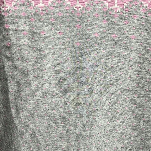 Talbots petite gray snowflake offset neckline sweater size XLP - Picture 3 of 9